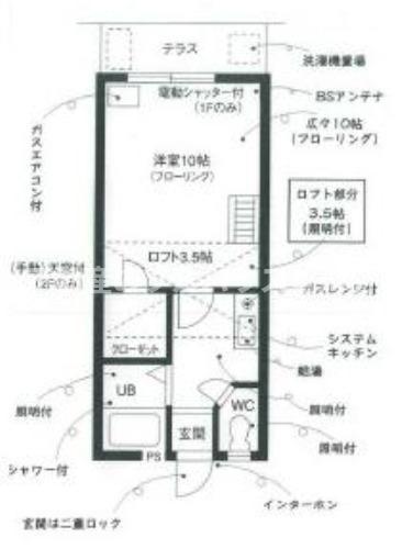 セザンヌ新栄2(1K/2階)の間取り写真