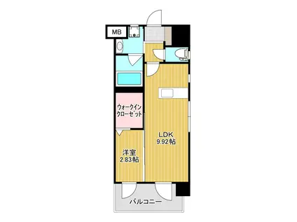 プレジデンスざ・さくら通(1LDK/7階)の間取り写真