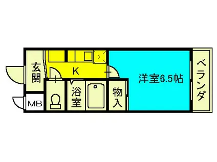 アントワープなかもず(1K/8階)の間取り写真