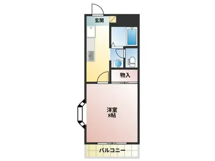 メゾンサンシャイン(1K/2階)の間取り写真