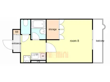 メゾン・ド・アネット(1K/4階)の間取り写真