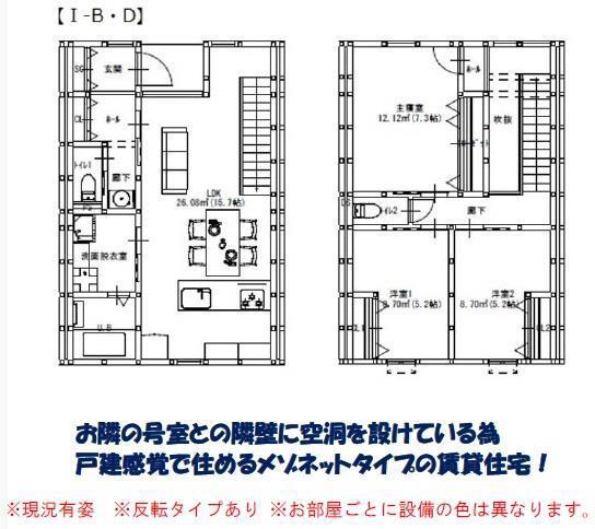 グランメゾンクレスト南蔵王I(3LDK/1階)の間取り写真