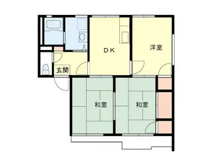 ヴィラリベルテA(3DK/2階)の間取り写真