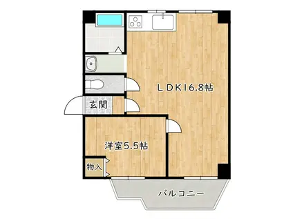 家具木製品団地(1LDK/3階)の間取り写真