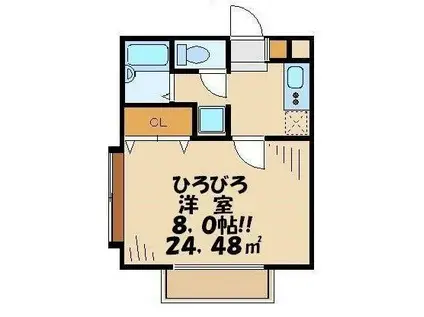 アーバンハイム祖師谷(1K/1階)の間取り写真