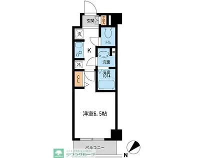 N-STAGE行徳(1K/5階)の間取り写真