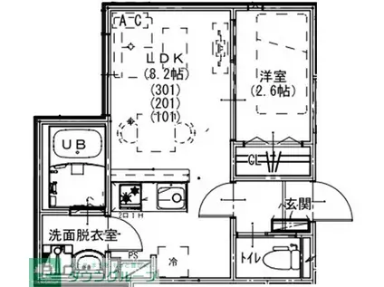 ルミナンス ひばりヶ丘(1LDK/3階)の間取り写真