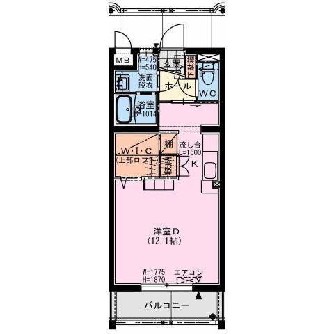 VILLAGE SITTA(ワンルーム/2階)の間取り写真