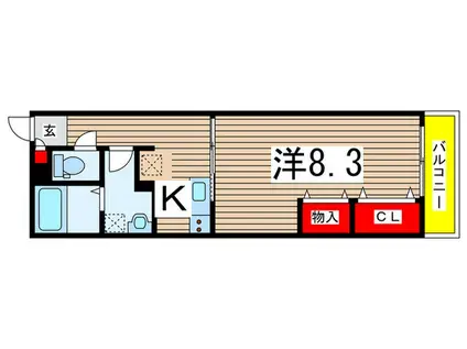グリーングラス本町(1K/1階)の間取り写真