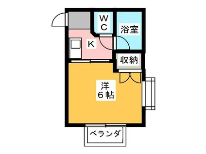 アストン(1K/1階)の間取り写真
