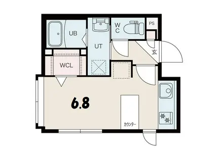 GRAND TERRACE北4条(1K/4階)の間取り写真