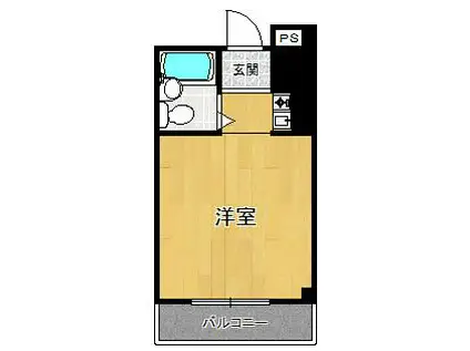 BJビル(ワンルーム/3階)の間取り写真