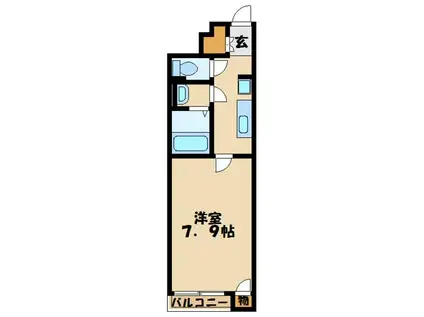 クレイノ翼(1K/2階)の間取り写真