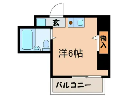 岩井橋ロイヤルハイツ(ワンルーム/9階)の間取り写真