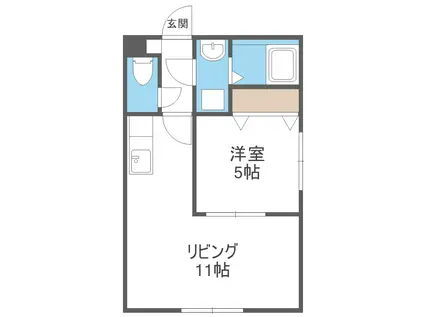 エルム文京町(1LDK/2階)の間取り写真