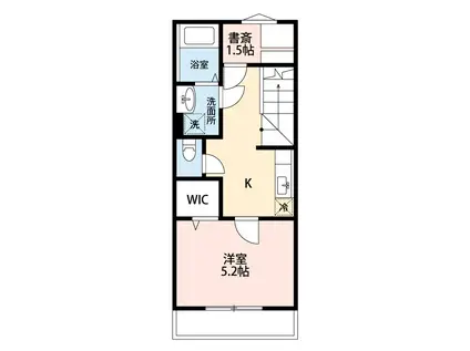 メルディア野田A(1K/2階)の間取り写真