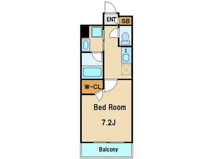 レジディア高円寺(1K/3階)の間取り写真