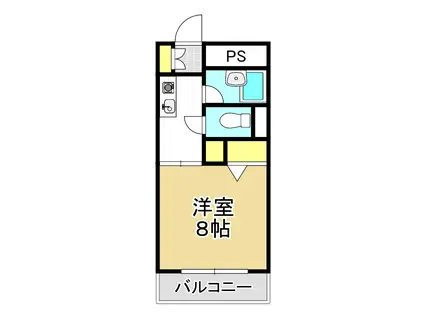 スクエアT(1K/2階)の間取り写真