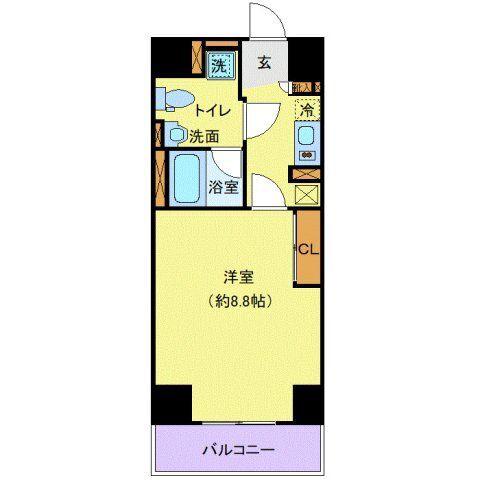 ACCESS湘南平塚(1K/10階)の間取り写真
