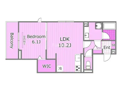 ディパイナ保土ヶ谷(1LDK/2階)の間取り写真