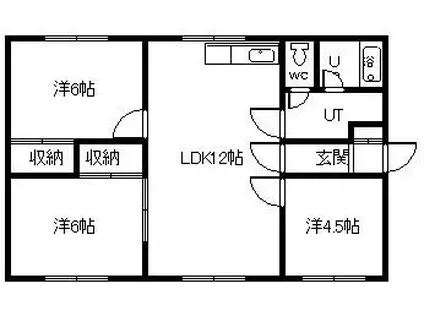 フォレストノ-ブ(3LDK/2階)の間取り写真