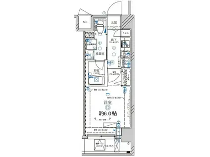 ディアレイシャス西川口(1K/8階)の間取り写真