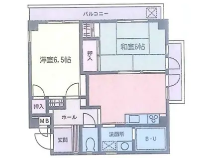 タータル橋本(2DK/3階)の間取り写真
