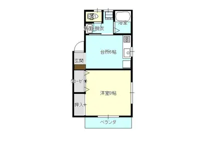 A-HOUSEI(1DK/1階)の間取り写真