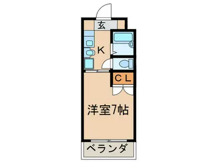 パウワウハウス(1K/2階)の間取り写真