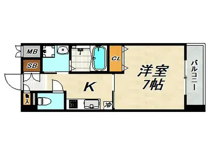 KHKコート板宿(1K/8階)の間取り写真