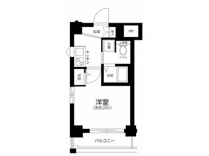 エステムプラザ品川アーバンヒルズ(1K/7階)の間取り写真