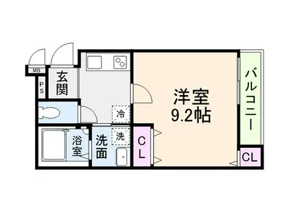 フジパレス堺白鷺III番館(1K/3階)の間取り写真