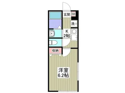 UPPA西大宮(1K/2階)の間取り写真