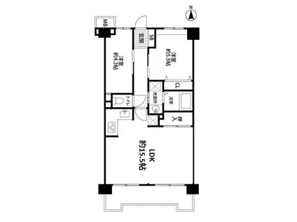 アイビーハウス門池公園(2LDK/2階)の間取り写真