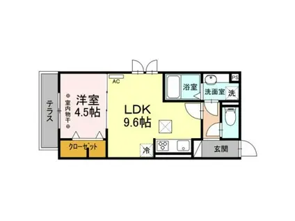 メゾン ミネット(1LDK/1階)の間取り写真