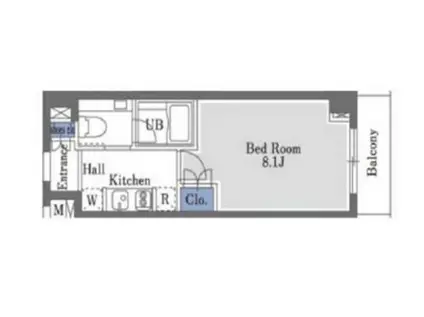 スカイビューテラス本所吾妻橋(1K/5階)の間取り写真