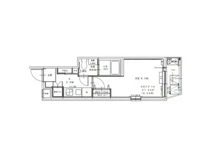 UCマンション豊島園(1K/1階)の間取り写真