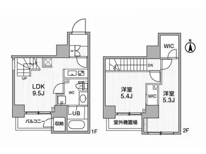 グランド神楽坂(2DK/5階)の間取り写真