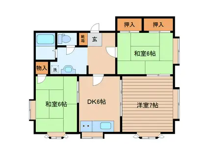 フレグランス将監(3DK/2階)の間取り写真