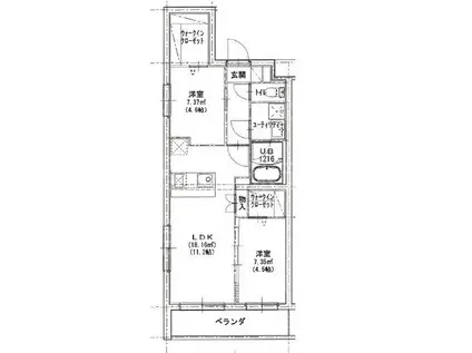 エクサ・スタチオ(2LDK/3階)の間取り写真
