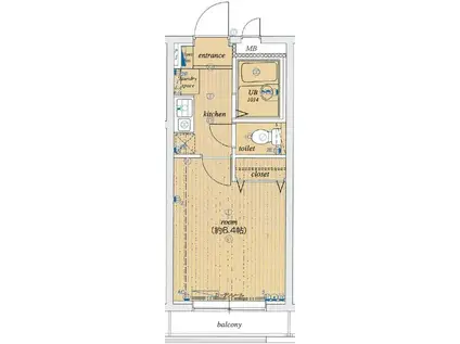 ヴェルステージ上板橋(1K/2階)の間取り写真