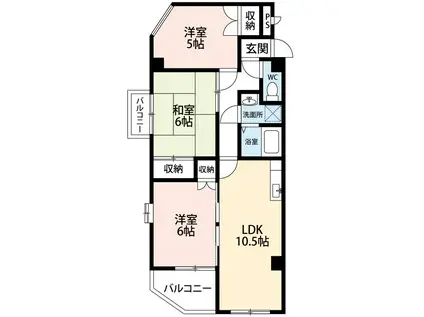 ロワール(3LDK/3階)の間取り写真