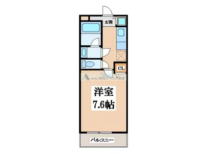 ル・クレール(1K/1階)の間取り写真