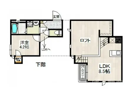 CB箱崎リヨン(1SLDK/1階)の間取り写真
