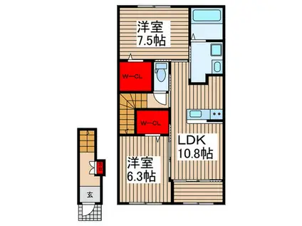 ペガソグラン(2LDK/2階)の間取り写真