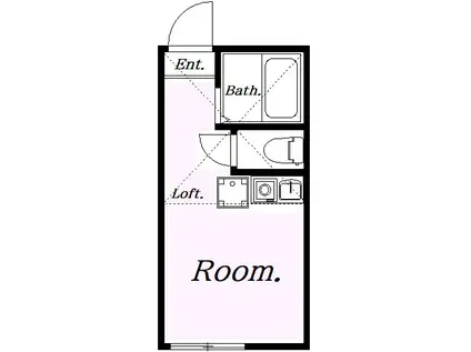 ユナイト新町ファンタジスタ(ワンルーム/2階)の間取り写真