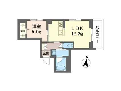 通町グランデ(1LDK/1階)の間取り写真