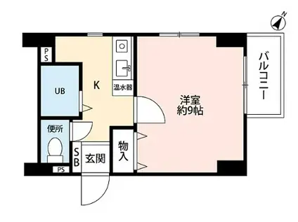 ルエメゾンロワール久留米I(1K/4階)の間取り写真