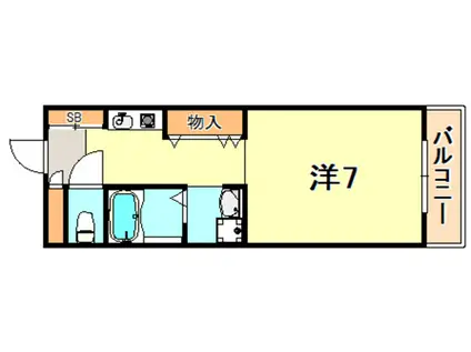 ハッピーコート垂水(ワンルーム/5階)の間取り写真