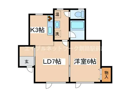サンセットヒルズMS(1LDK/2階)の間取り写真